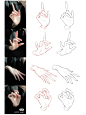 【手部素材】学会画各种姿势的手✨