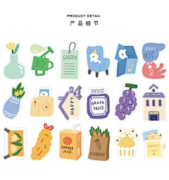 盐系可爱小清新卡通人物活得有趣明信片节日祝福手帐装饰背景贺卡-淘宝网