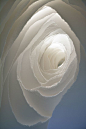 Paper Sculpture with layered white textures; paper art installation // Angela Glajcar: 