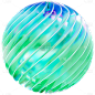 C4D-3D立体酸性风设计球体1
