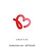 heart vector logo design valentine symbol icon 库存矢量图