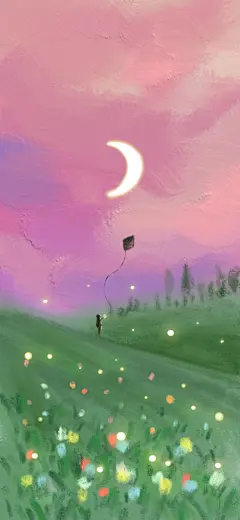 cr.微博@谷雨芽郁__200903_风景 油画 质感 手机壁纸