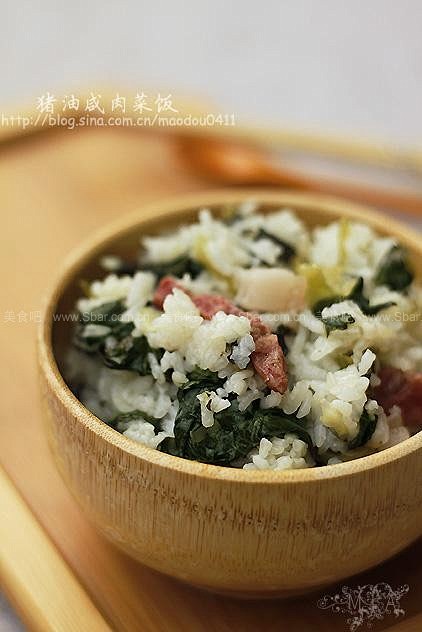 如何做猪油咸肉菜饭的做法（早餐菜谱）