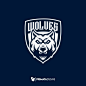 Wolves shield sport logo design