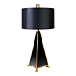 Buy Jonathan Adler Constanine Table Lamp | Amara : Add sleek contemporary design to the home with this Constanine table lamp from Jonathan Adler. In chic black, this lamp has a pyramid base design crafted from black Lucite which has been edged in bras