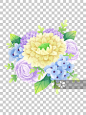 手绘小清新花卉花朵花瓶元素图片素材