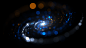General 1920x1080 galaxies spiral galaxies galaxies blue lights fractal art fractals bokeh