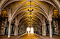 欧式建筑复古风欧美古堡教堂内部走廊素材北极图片场景宫殿