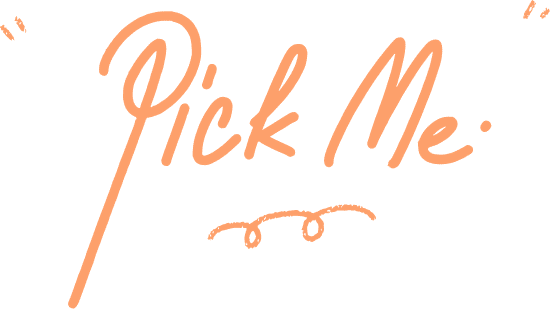 手写文字贴纸-pick me