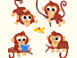 Monkeying around fun cute drawing kidslit animals illustrator illustration kids