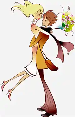 浪漫拥抱情侣动漫人物素材