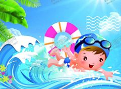 卡通冲浪 【酷图网】卡通,女孩,小女孩,热带鱼,鱼群,海洋世界,海洋,海洋生物,鱼,鲸鱼,珊瑚,贝壳,海草,乌龟,水龟,水母,石头,海底世界,儿童,乐趣,六一,立体画,手机壳,镜子,绘画,壁纸,装饰画,墙纸