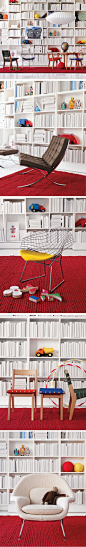 诺尔(Knoll)和米勒(Miller)是美国最重要的两家家具公司，现代设计史学者维吉奈利在专著《诺尔的设计》一书中指出:“从任何一种意义上讲，包豪斯的最终胜利不是在欧洲，而是在美国完成的。诺尔公司是包豪斯现代设计体系中最为成功的典型。”图为诺尔的经典儿童椅系列。