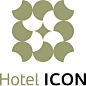 其中可能包括：the logo for hotel icon is shown in black and green colors on a white background
