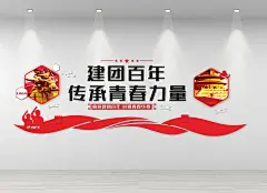 共青团建团一百周年文化墙