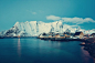 北国挪威海岸的气势磅礴的冬日风光摄影图片