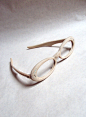 Deadstock 1960s beige etched lucite spectacle frames by Veramode