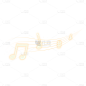 通用插画发光音符元素