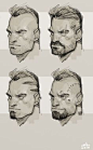Borislav Mitkov - Illustration/Concept Art: Character face ideation by reba