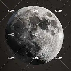 Ai产生的 月亮 卫星 夜空 天体 宇宙 空间 月光