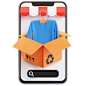 Mobile Shopping 3D Illustration