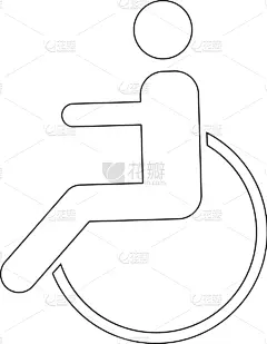 肢体缺损,男人,平坦的,计算机图标,健康保健,易接近性,几何形状,交通,椅子
