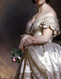 marie-duplessis:

Winterhalter, Franz Xaver 
detail from Queen Victoria 1842