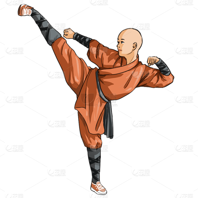 中国风-手绘武术练习人物插画9