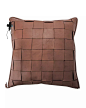 Jan Barboglio Saddle Trenza Woven Leather Pillow