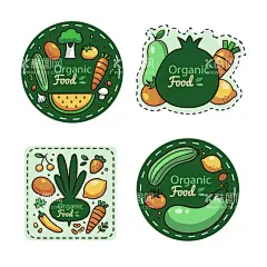 食物标签  - 源文件下载【酷图网】食物标签,营养标签,蔬菜水果,标签合集,食品包装,模版,食品标签,设计