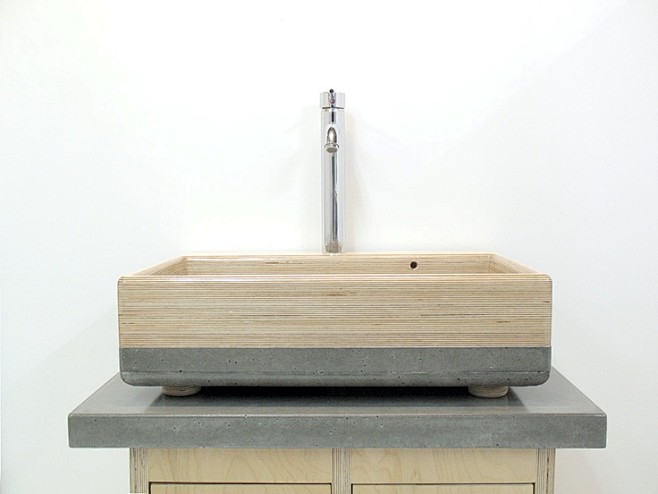 Concrete-Wood sink, ...