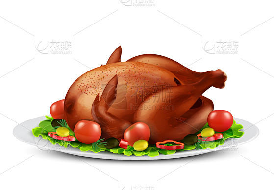 蔬菜,烤火鸡,鸡肉,传统,肉,莴苣,食品...