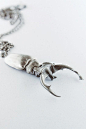 Sterling silver Insect necklace by harakiridesign on Etsy, $220.00