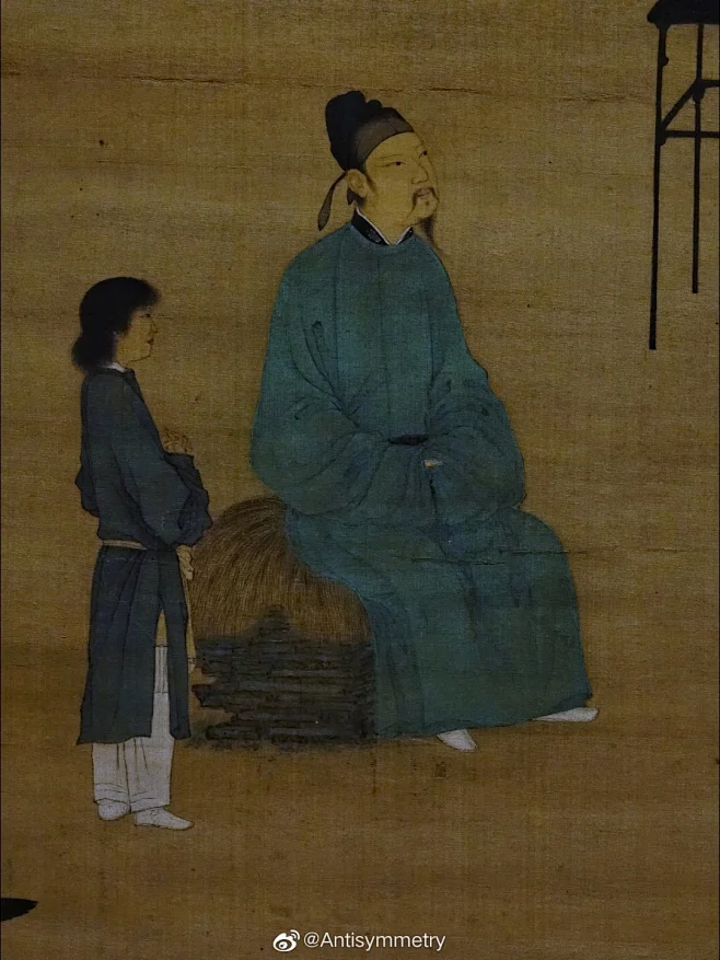 《听琴图》轴， 北宋 赵佶（传） （传为赵佶所作，实为其御题画院画家作品） -花瓣网