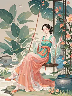 古风插画 | 此时情绪此时天，无事小神仙 - 小红书