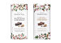 Simón Coll Almond Chocolate : Painted illustration of almond blossom for chocolate bars.