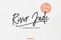 River Jade, signature font script, Logos & bonus clipart example image 