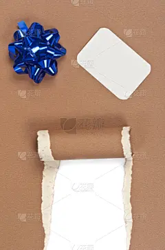 贺卡,撕破的,包装纸,褐色,礼物标签,垂直画幅,留白,生日,想法