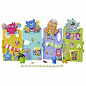 Amazon.com:Hasbro Uglydolls Uglyville展开主街Playset＆Portable手提袋，3个数字及配件：玩具和游戏