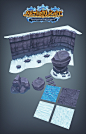 Environment Props and Concepts, Bronson Bradley : Some low poly props I worked on for "The Aetherlight", along with some tiling textures, a couple of skybox textures and also some 'mood concepts' I created in the earlier stages of level developm