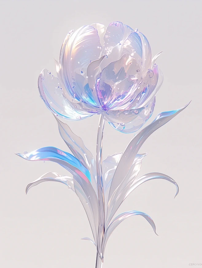 Midjourney | 水晶郁金香 -...