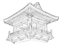 20张古建筑手绘线稿,气势如虹美不胜收_美图-古风坊