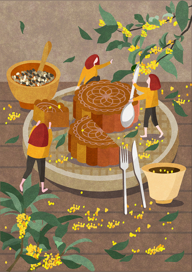 中秋节 - 白色图腾 - 原创作品 - ...