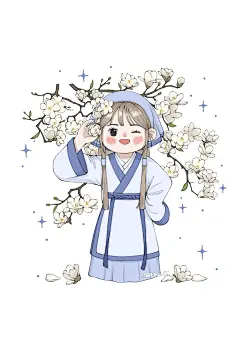 国风植物拟人合集_微谷子的插画作品_涂鸦王国_原创插画平台