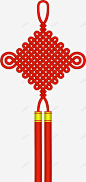 手绘红色中国结喜庆装饰 创意素材