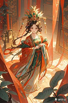 古装女，漫画风 (23)