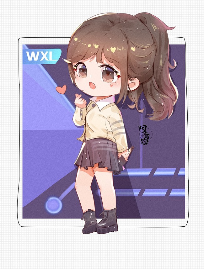 画个Q萌版的甜美教主～王心凌^_^ - ...