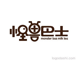 怪兽巴士奶茶店Logo设计_LOGO大师...