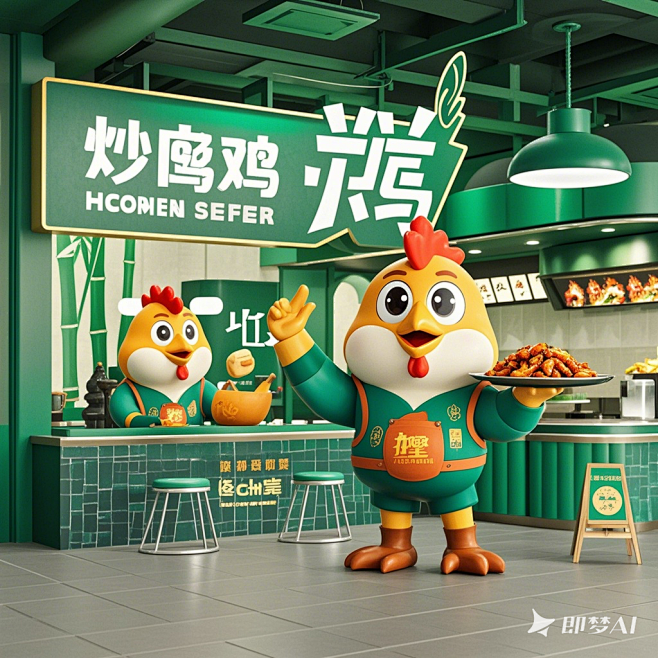餐饮品牌IP设计_ 我们是主打炒鸡的湘菜...