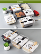 纸管家一次性长方形黑色/白色塑料外卖快餐盒 可定制腰封打包饭盒-淘宝网